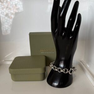 Judith Ripka VINTAGE Milor 925 SSilver Rolo Link Bracelet